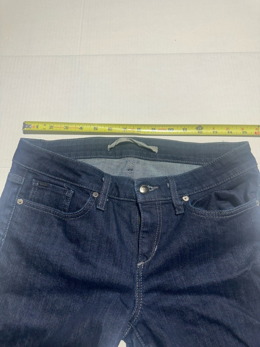 Joe’s Chelsea dark Blue denim Slim Jeans multiple pockets and zipper 98% cotton - Picture 4 of 8